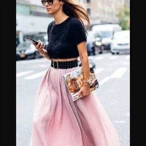 Black Shimmering Crop Top